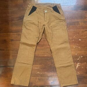 Dovetail Womens Workwear - Anna Maternity Work Pants
Saddle Brown Stretch Canvas